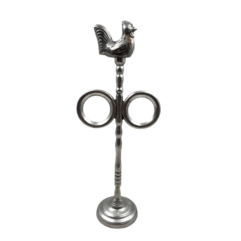 Vintage Aluminum Rooster Holder Stand - Picture 2 of 8